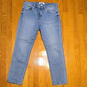 Classic Light Blue Cropped Denim Jeans